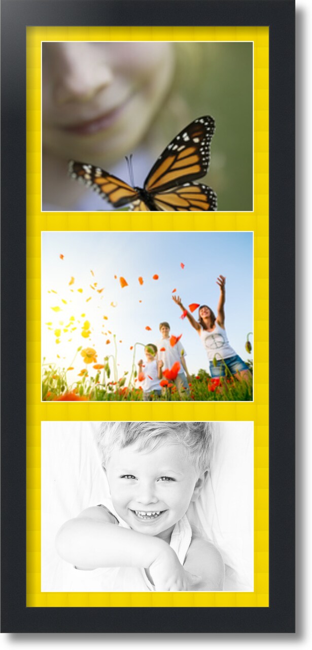 ArtToFrames Collage Photo Picture Frame with 3 - 8x10 inch Openings, Framed in Black with Over 62 Mat Color Options and Plexi Glass (CSM-3926-2156)